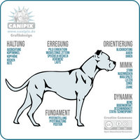 Karte Körpersprache des Hundes